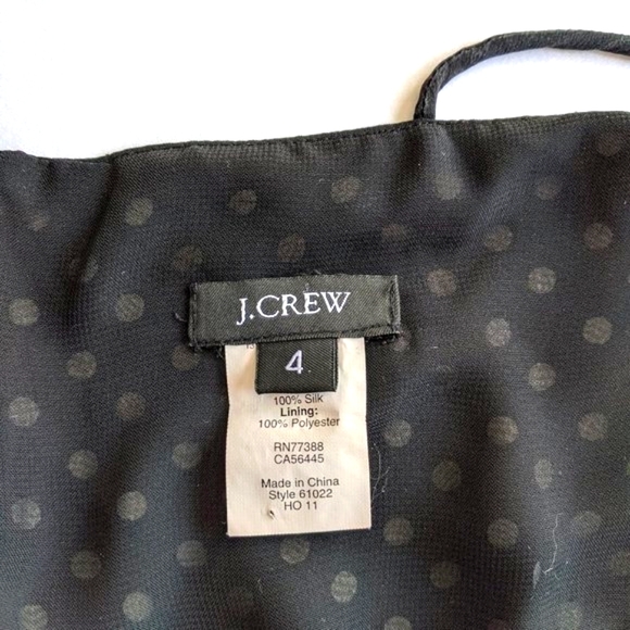 Black and Cream Silk Polka Dot Dress  Knee Length - Picture 6 of 8